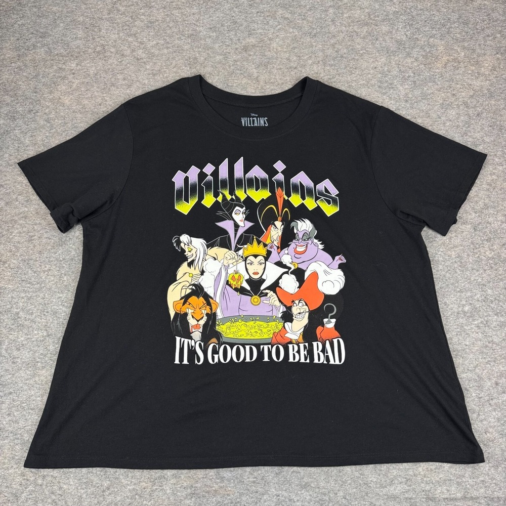 Disney Villans T-Shirt Tee It's Good To Be Bad Womens 3X